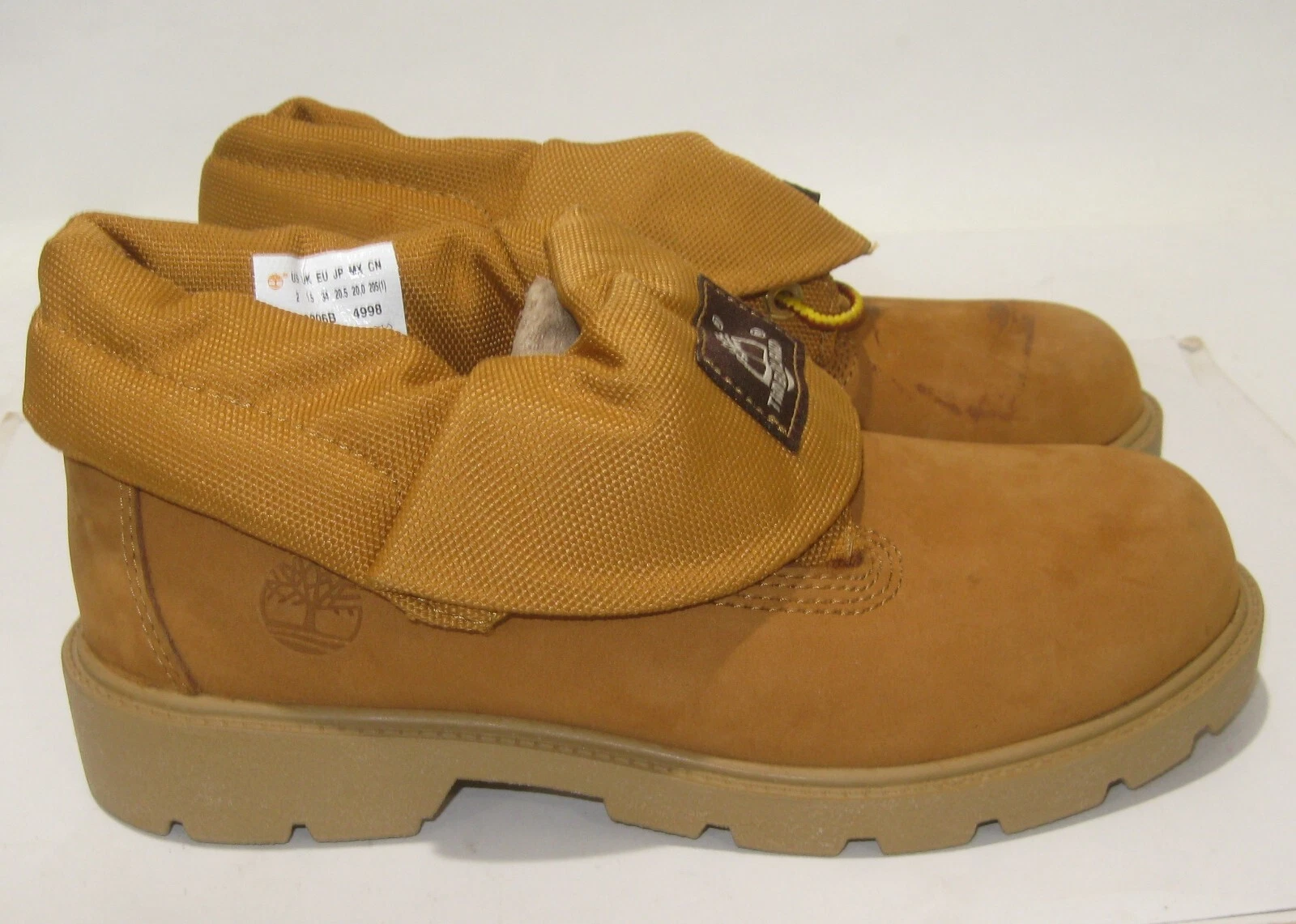 Stivali Timberland grano pelle marrone 2006B punta tonda stringati GIOVENTÙ TAGLIA 2