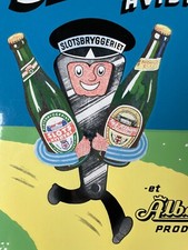 Dänisches Bierschild - Sund Sundere Slots Hvidtol, gut erhaltenes Schild um 1950