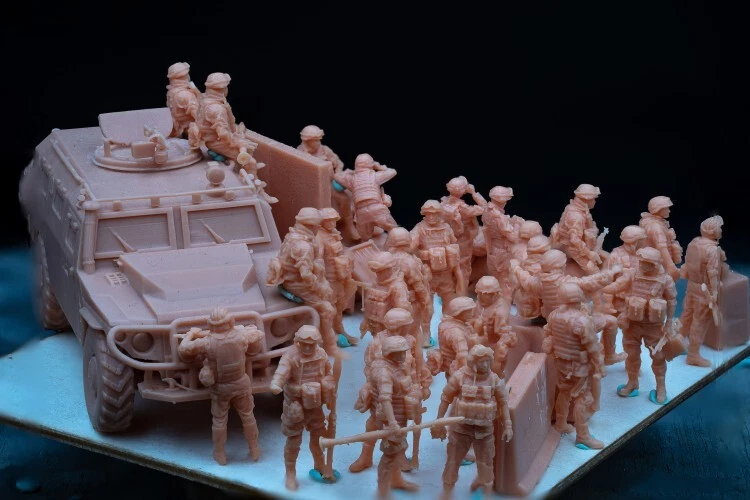 1: 72 Russian Modern Soldiers Military Model Resin 3D Printing 1-20# - Image 4 of 4