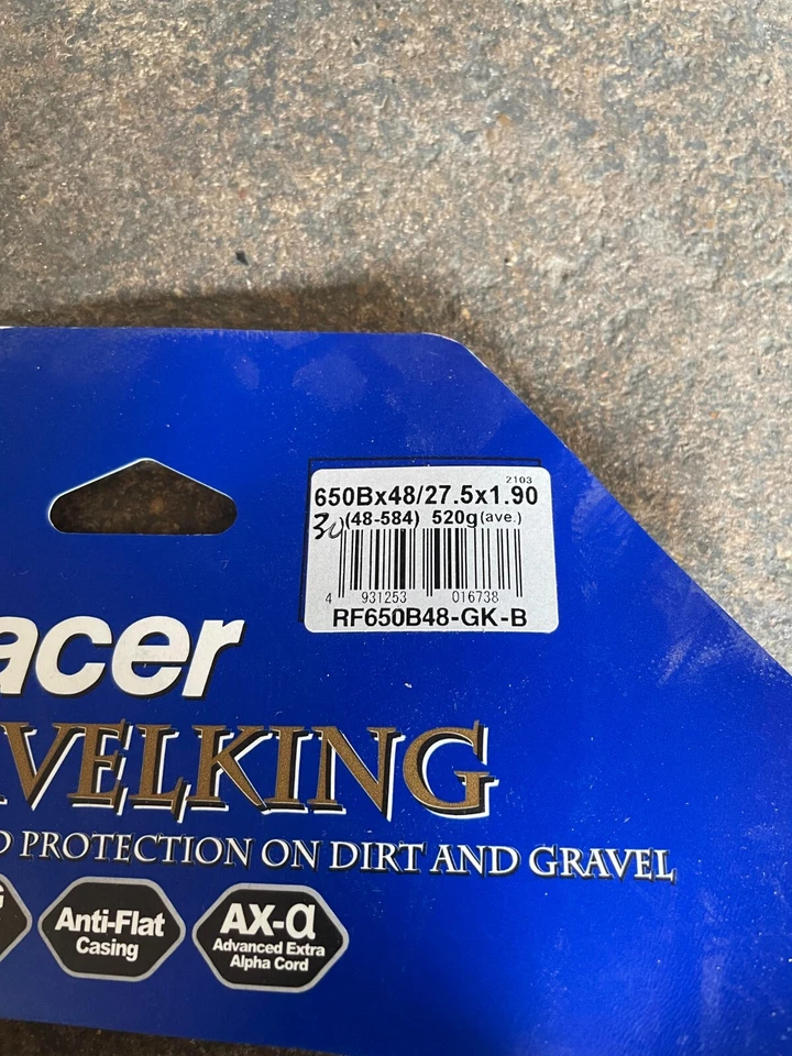 Cubierta Panaracer Gravelking 27,5x1,9" negra lisa sin cámara antiplana ¡Envío a EE. UU.! Foto 4 de 4