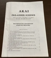 AKAI PRO-200D PRO-200WD MINI-SYSTEM ORIGINAL SCHEMATIC DIAGRAMS M977x