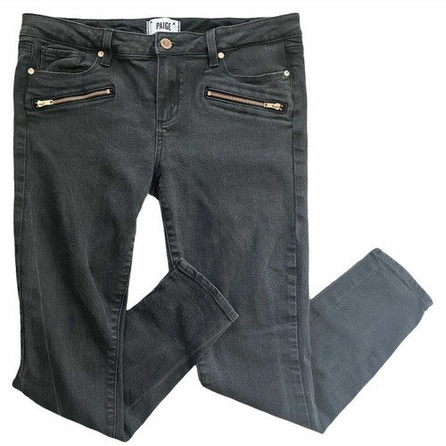 Paige Indio Zip Skinny Ankle Jeans 