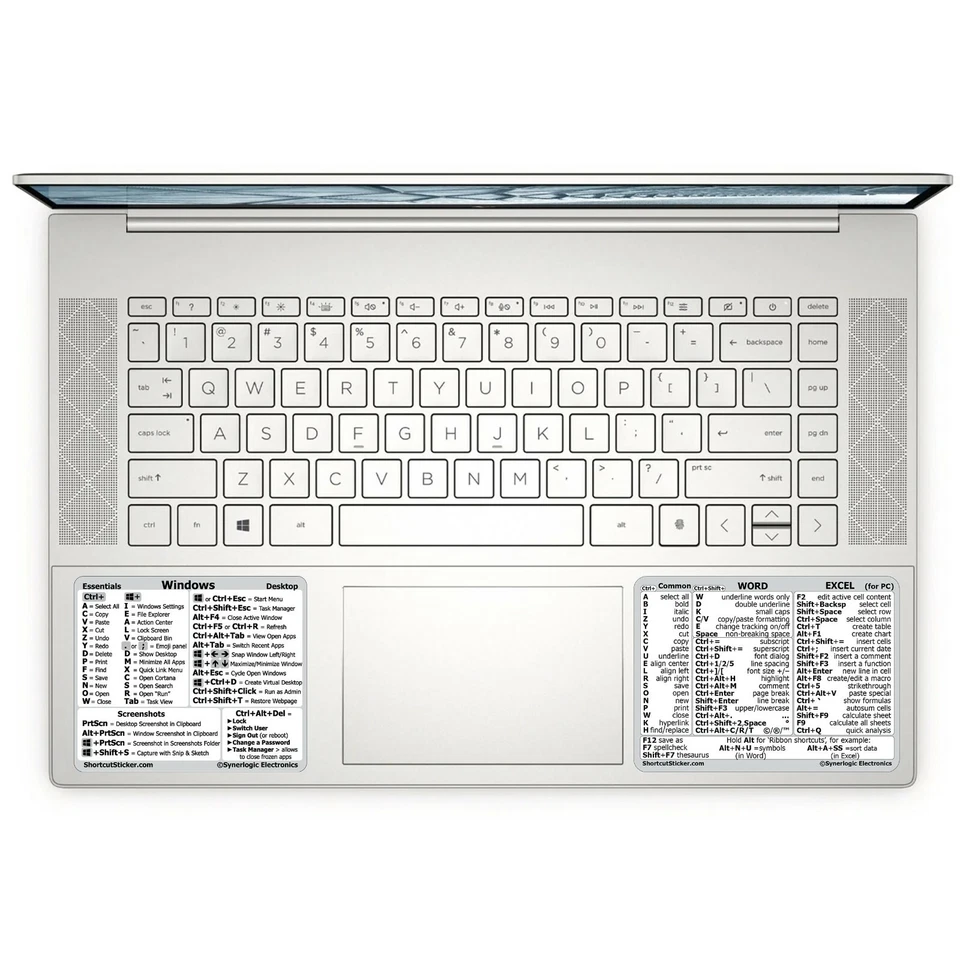 SYNERLOGIC Windows + Word/Excel - Keyboard Shortcuts No-Residue Vinyl Sticker - Image 4 of 4