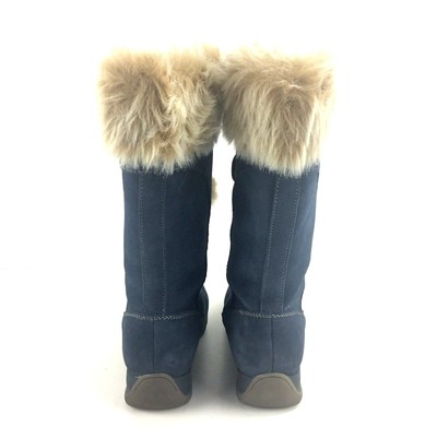 Sporto Lila Suede Leather Faux Fur Lace 