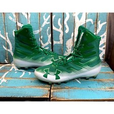 Under Armour UA Highlight MC Football Cleats Green/White 3000177-301 US 11 VGC