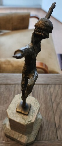 BRONCE ART DECO RUGIENTE AÑOS VEINTE BAILARÍN DEMETRE CHIPARUS SOBRE PEDESTAL MABLE - Imagen 17 de 24