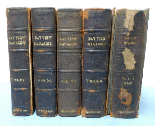 BAY VIEW MAGAZIN ~ Bände 3 - 12 (1895-1905) -- in 5 gebundenen Büchern