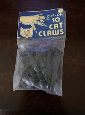 VTG Halloween 70s Forum Novelties Clip On Cat Claws Costume Horror Witch NEW