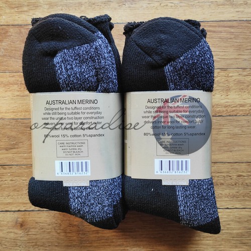3 PAIRS SIZE 2-8 HEAVY DUTY AUSTRALIAN MERINO EXTRA THICK WOOL WORK SOCKS NEW - Picture 18 of 18