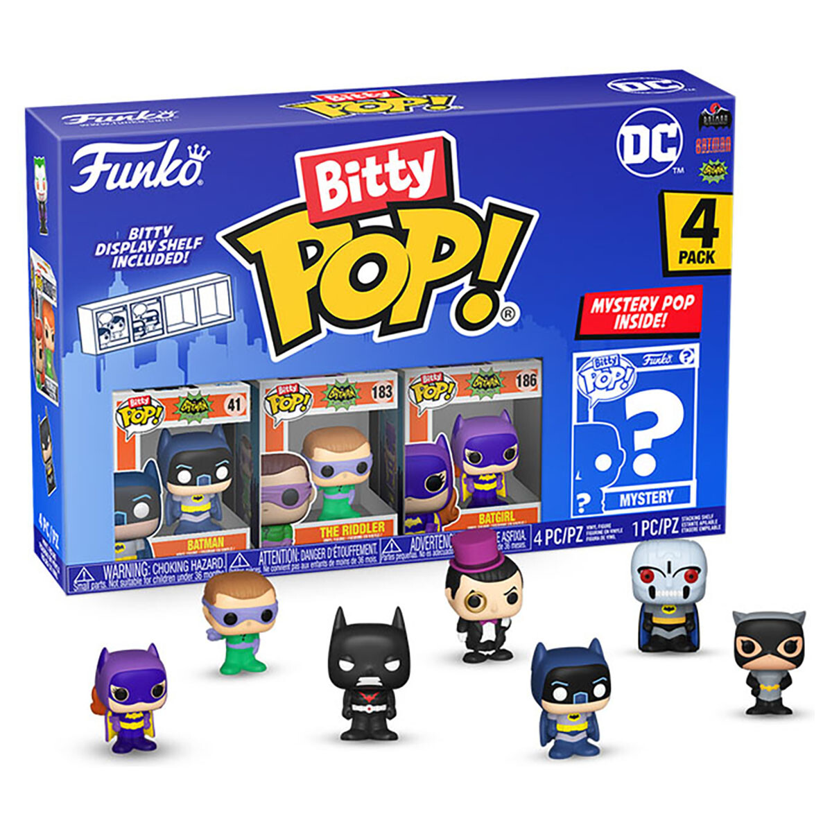 Thumbnail - Funko Bitty Pop: Dc Batman Adam West 4pk Vinylfigur Sammlerstücke Toys