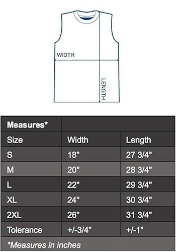 Yazbek Men's Heavy Weight (5.9-Ounce) Crew Neck Sleeveless Muscle T-Shirt 2XL - Picture 5 of 5
