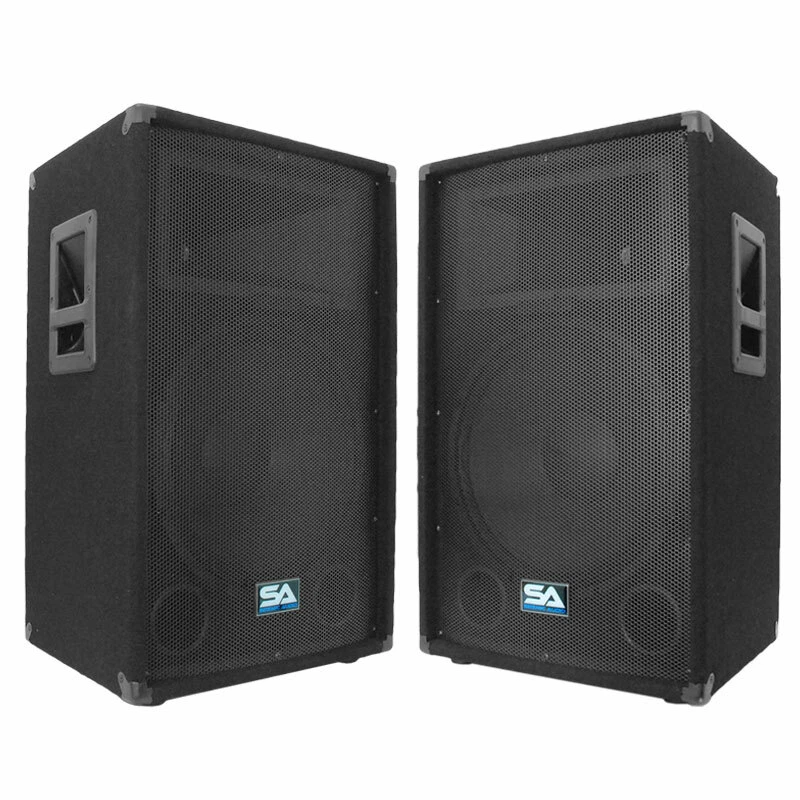 Pair of 15" PA/DJ Loudspeakers and 50' Speaker Cables - 15" Club,Party Speakers - Image 2 of 4