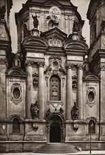 1940 Vintage PRAGUE Czech Republic ST. NICOLAS CHURCH Architecture KARLA PLICKY