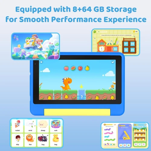 Kids Tablet 7 inch Android 13 Tablet for Kids 3-12 8GB RAM 64GB ROM Parent Cont - Picture 4 of 8