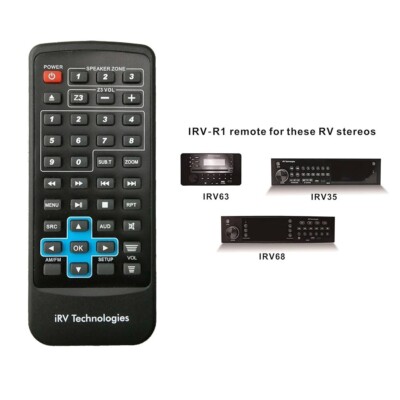 IRV63/IRV35/IRV68 Remote Control for IRV Stereo Receiver Wall Mount Car ...