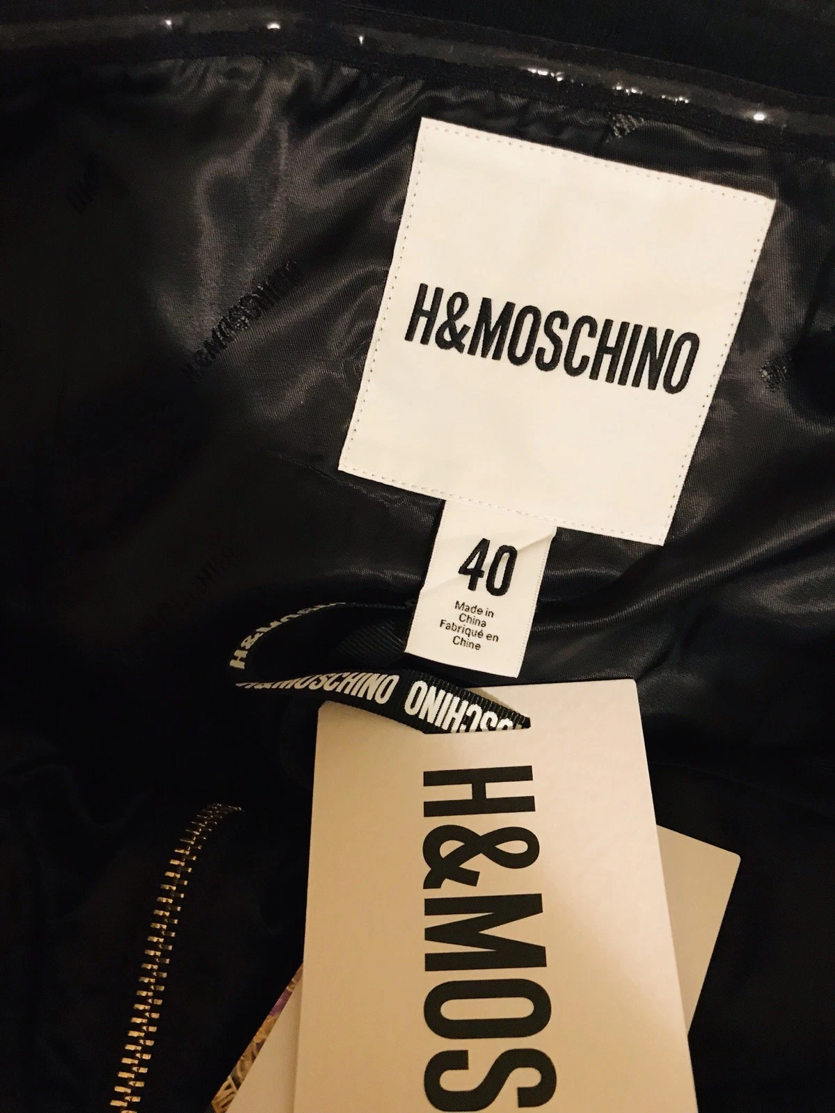 MOSCHINO per H&M abito in raso aderente corto taglia 8