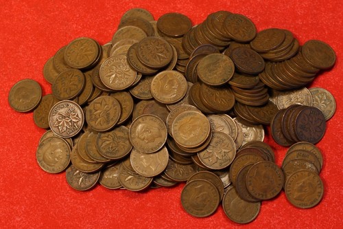 1937 bis 1952 Canada Cent Penny George VI Serie 50 Münzwolle im Umlauf - Bild 2 von 2