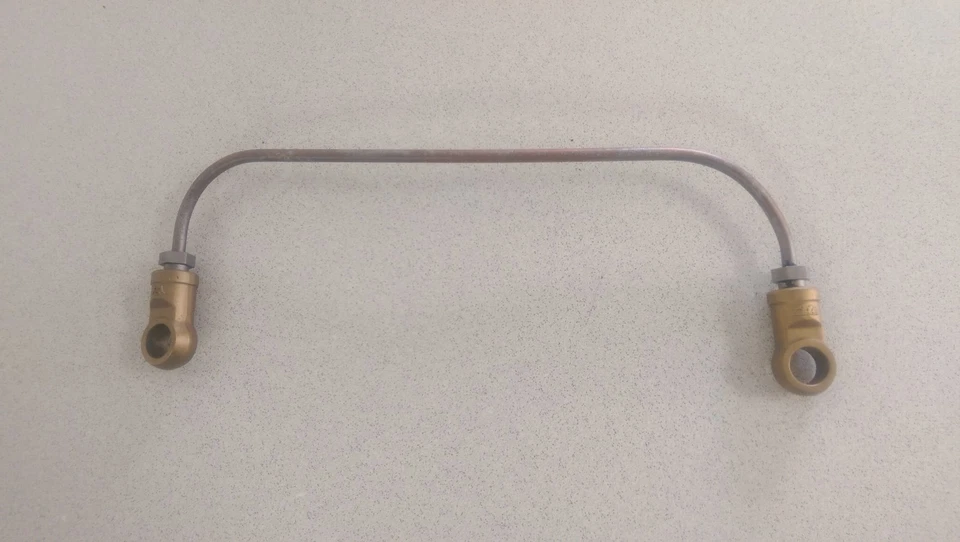 NICE ORIGINAL GENUINE PORSCHE 356 356A 356B FRONT BRAKE COMPENSATING LINE BANJO - Imagem 2 de 4