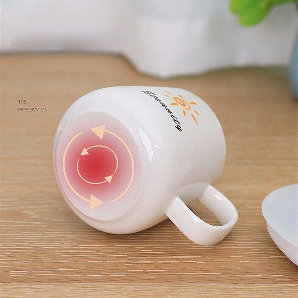 Electric Heated Coaster Coffee Mug Cup Warmer Pad kit USB Powered For Home  Office Milk Tea Water Heating Mat Thermostatic Birthday Christmas Gift