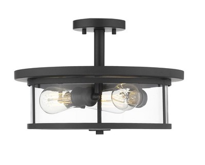 Z-Lite 462SF16 Savannah 3 Light 16''W Semi-Flush Drum Ceiling - Bronze