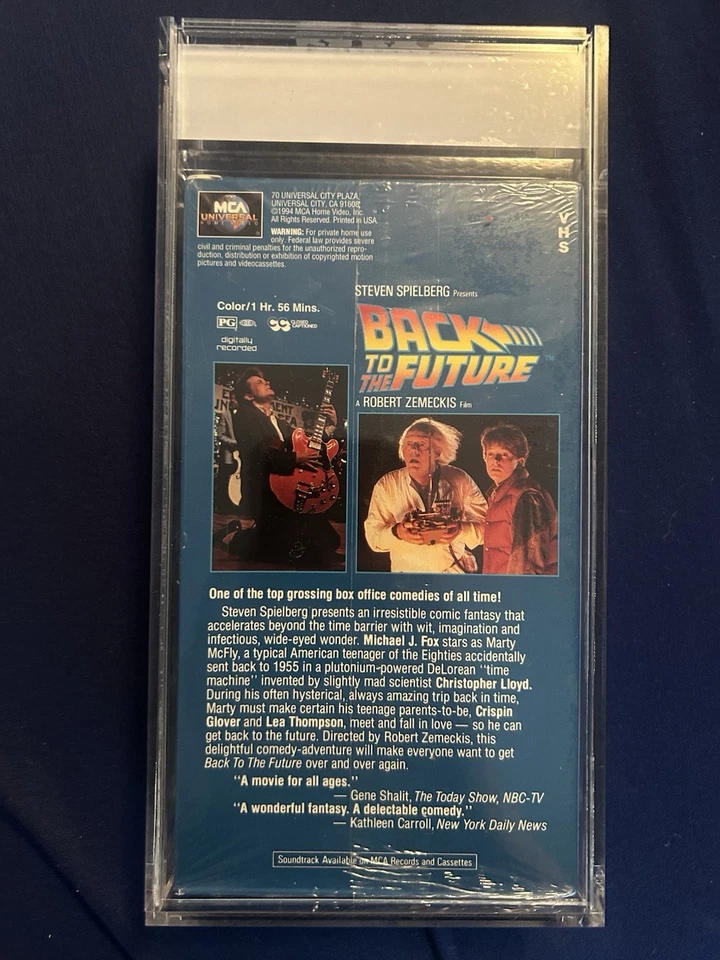 1994 Back To The Future Sealed VHS McDonald’s Promo Original IGS Graded 8.5 Mint - Image 2 of 4