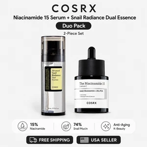 COSRX Niacinamide 15 Serum + Snail Mucin Dual Essence Set Anti-Aging K-Beauty