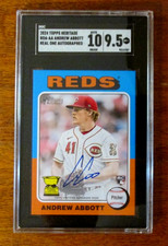 Andrew Abbott 2024 Topps Heritage Auto SGC 9.5 10 AUTO # 470  RC Rookie