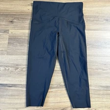 Spanx Booty Boost Black Cropped Leggings Plus Size 2X 23.5” High Rise 50186P EUC