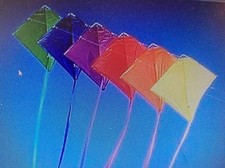 NEW Vintage Rainbow Stunt Kites 6 Pac Train Kite Kit Complete 1980's RARE