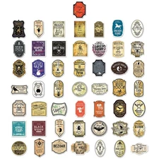 50pcs Halloween Magic Potion Stickers Potion Aesthetic Label Waterproof Stickers