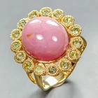 Unique Jewelry 18 ct Ruby Ring 925 Sterling Silver Size 7.5 /R447770