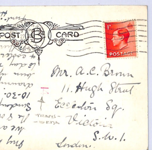 GB KEVIII Postcard EARLY *TRANSORMA* Machine *14* Sort Mark 1937 Brighton XF195 - Picture 2 of 17