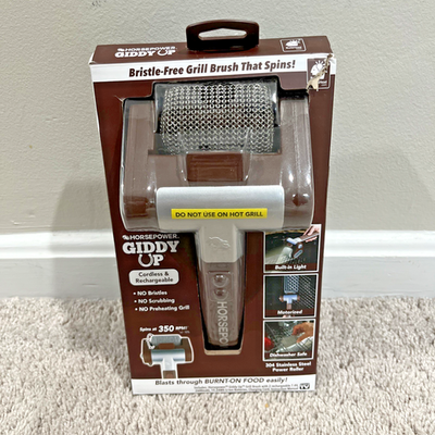 #ad #ad Horsepower Giddy Up Cordless Rechargeable Bristle Free BBQ Grill Brush New $24.98