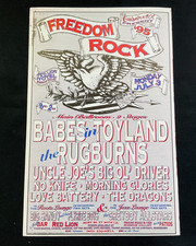 Babes in Toyland Concert Poster w/Rugburns No Knife Freedom Rock 19 July 3, 1995