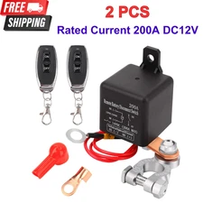 Remote Battery Disconnect Switch Battery Kill Switch for Car DC12V 200A Battery