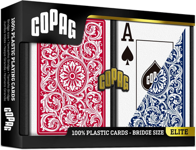 Copag 1546 Burg/Green Playing Cards -12 Sets - Sup. Index - Poker - Copag Card