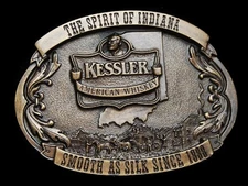 NC27146 *NOS* VINTAGE 1993 **KESSLER AMERICAN WHISKEY** BOOZE BELT BUCKLE
