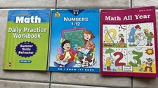 Lot of 3 Early Learning Math Workbooks - Grades K-1 - Mixed Brands