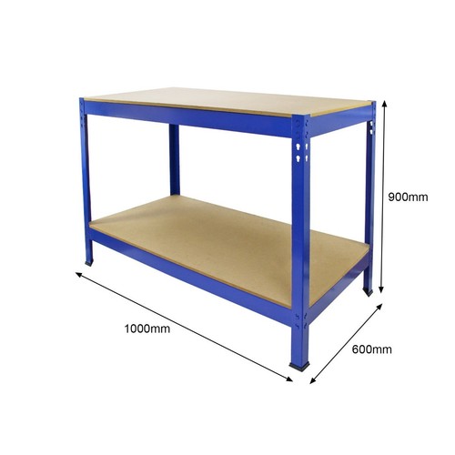 Workbench Garage Table Metal Storage Shelving DIY Tools Heavy Duty Work Bench - Picture 6 of 6