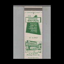 Matchbook Cover Murray's Restaurant Bowling Green, KY