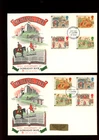 1986 Medieval Life Stuart FDCs x 10 different Medieval spelling FDI handstamps