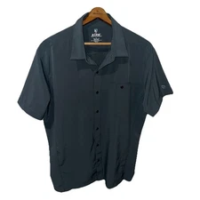 Kuhl Renegade Tufflex Blueish Gray Short Sleeve Button Up Shirt Size Large
