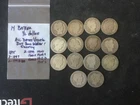 Lot of 14 Barber Half Dollars - 90% Silver Coins assorted dates and mint