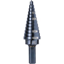 Klein Tools KTSB14 Step Drill Bit 14 Double-Fluted, 3/16 to 7/8-Inch, Black