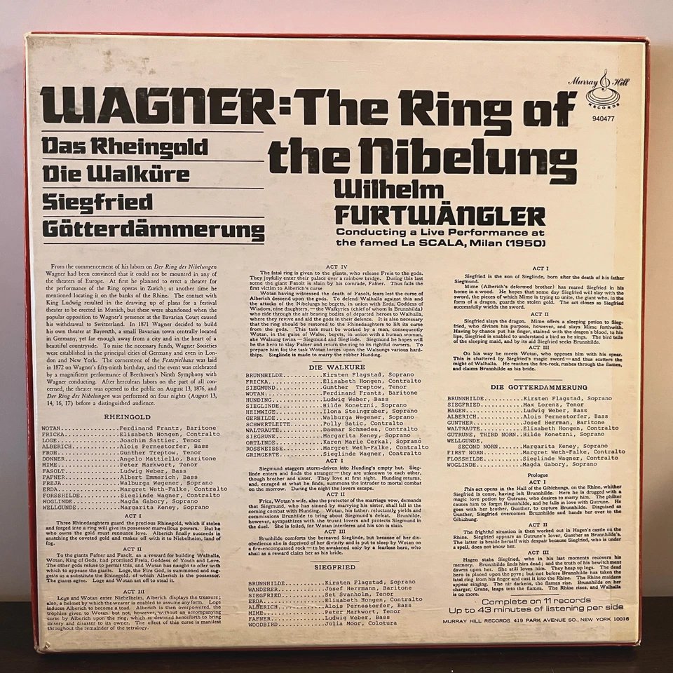 WAGNER The Ring Of The Nibelung Box Set (1977) - 12" Vinyl Record 11xLP - EX - Image 3 of 4
