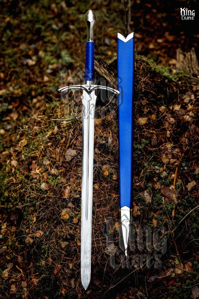Espada vikinga forjada a mano de Elendil, hoja afilada de acero inoxidable. Foto 2 de 4