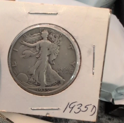 1935-D Liberty Walking Half Dollar Denver Silver 50C Circulated