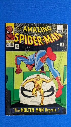 Amazing Spider-Man # 35- 1966 Marvel Comics= 2nd App Of Molten Man=VG