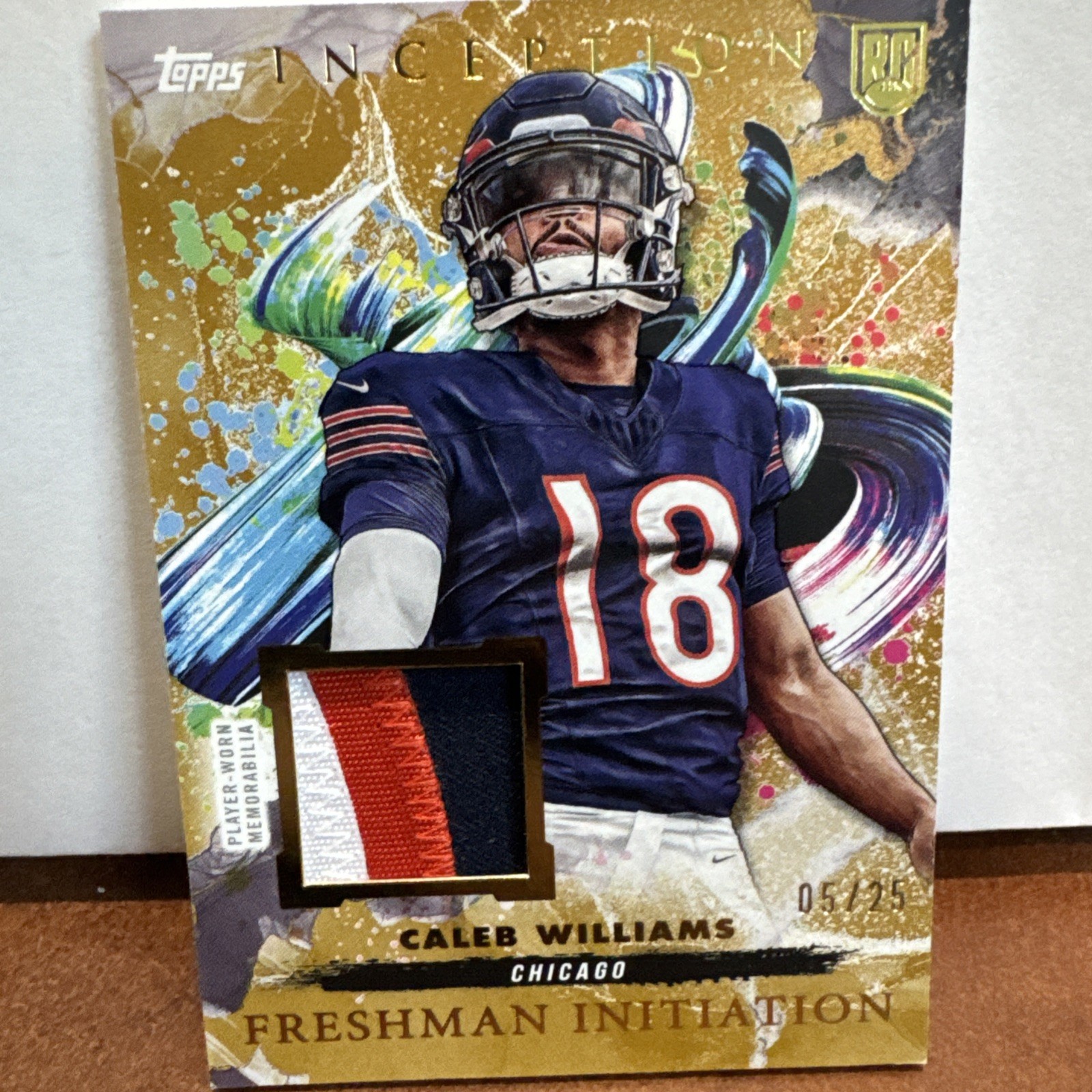 Caleb Williams Topps Inception Freshman Initiation Relics #FI22 Gold