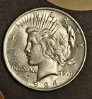 1924 P Peace Dollar AU + 90% Silver